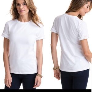 Vinyard Vines Short-Sleeve Pleated Grosgrain Tee